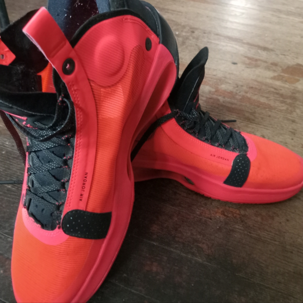 Vibrant Red and Black Jordan 34 "Infared 23